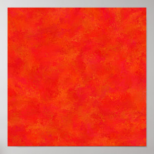 Abstraktes Muster in Rot-Orange Poster