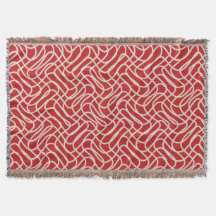Abstraktes Muster in Rot und Creme Decke