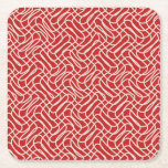 Abstraktes Muster in Rot und Creme Rechteckiger Pappuntersetzer<br><div class="desc">Abstrakte Linie - rot und creme.</div>