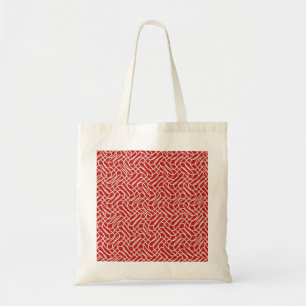 Abstraktes Muster in Rot und Creme Tragetasche