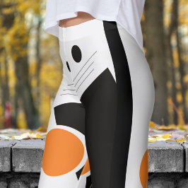 Abstraktes Muster in Schwarz und Weiß Leggings