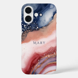 Abstraktes Muster iPhone Gehäuse. Individuelle Nam 16 Hülle