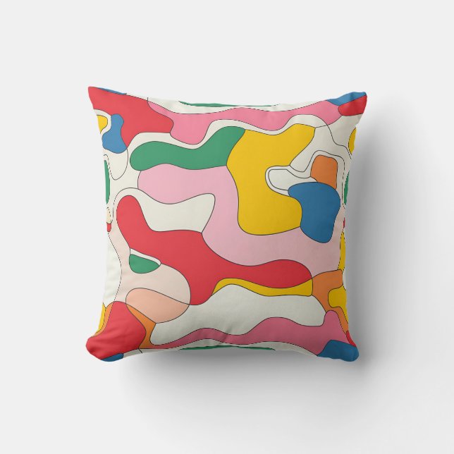 Abstraktes Muster Kissen (Vorderseite)