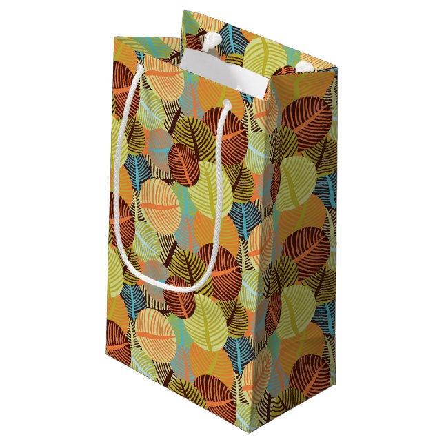 Abstraktes Muster Kleine Geschenktüte (Rückseite Schrägansicht)