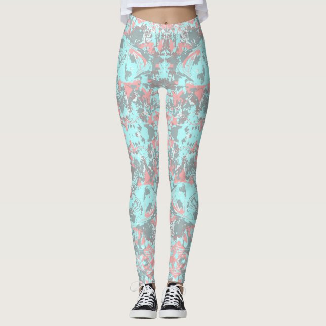 Abstraktes Muster Leggings (Vorderseite)