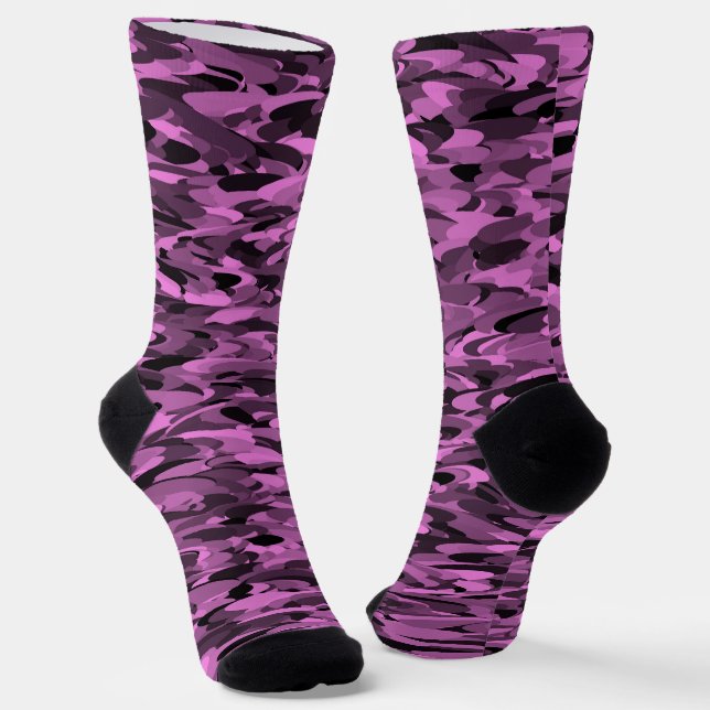 Abstraktes Muster Lila Socken (Gewinkelt)