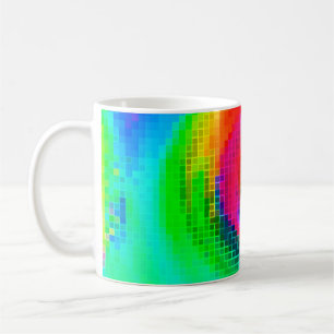 abstraktes Muster, mehrfarbige geometrische Tapete Kaffeetasse