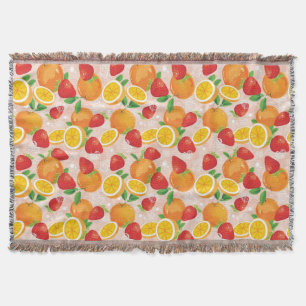 Abstraktes Muster mit Erdbeere Decke