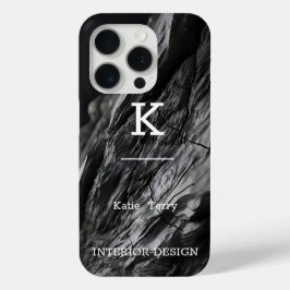 Abstraktes Muster mit flüssigem Swirl in Schwarzwe Case-Mate iPhone Hülle