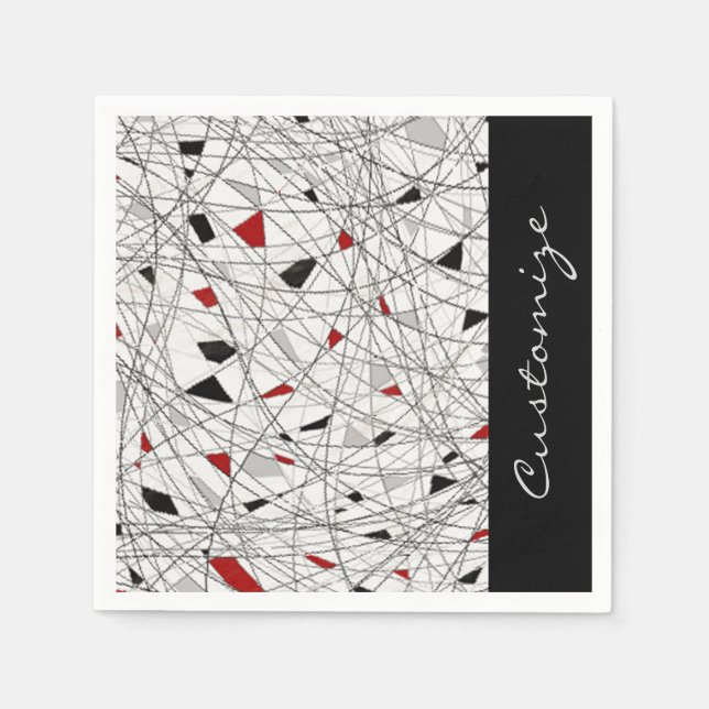 Abstraktes Muster Napkins Serviette (Vorderseite)