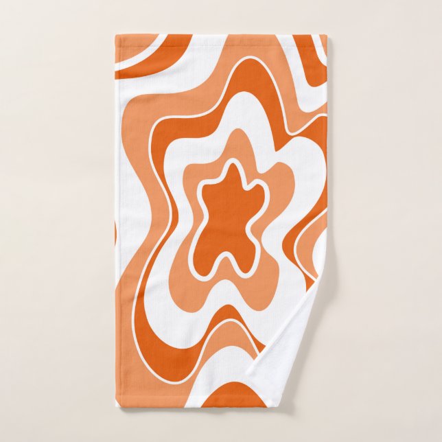 Abstraktes Muster - orange Handtuch (Handtuch)