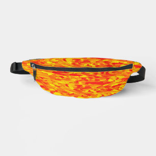 Abstraktes Muster Orange Red Gelb Bauchtasche
