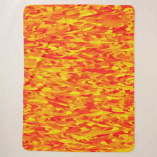 Abstraktes Muster Orange Red Gelb Sherpadecke