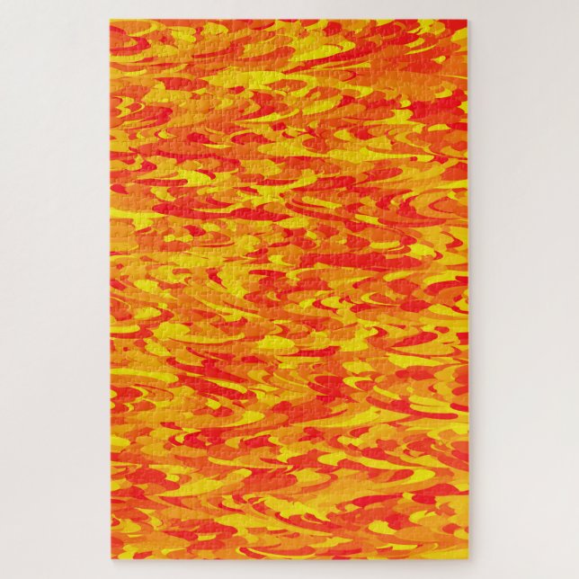 Abstraktes Muster Orange Rot Gelb (Vertikal)