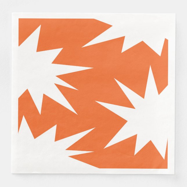 Abstraktes Muster - orange Serviette (Vorderseite)