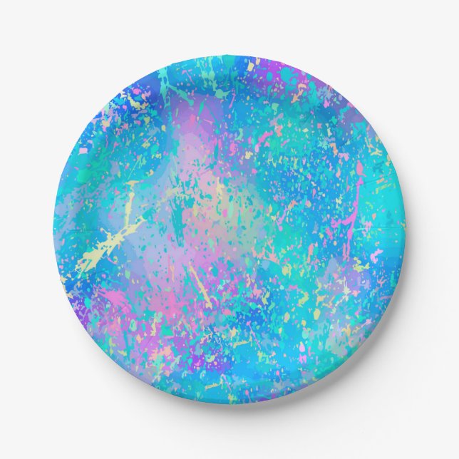 Abstraktes Muster Pappteller (Vorderseite)