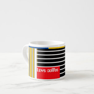 Abstraktes Muster . Patchwork . Espressotasse