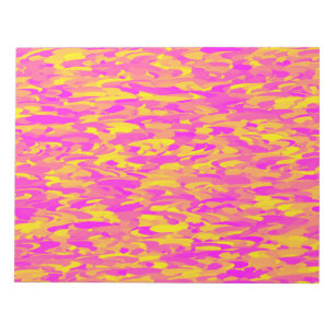Abstraktes Muster Pink Gelb Orange Notizblock