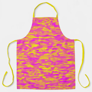 Abstraktes Muster Pink Gelb Orange Schürze