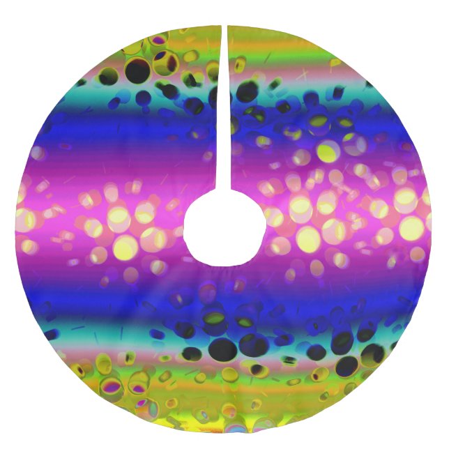 Abstraktes Muster Polyester Weihnachtsbaumdecke (Vorderseite)