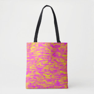 Abstraktes Muster Rosa Gelborange Tasche
