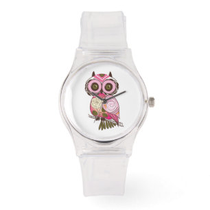 Abstraktes Muster, rosa Schale Armbanduhr