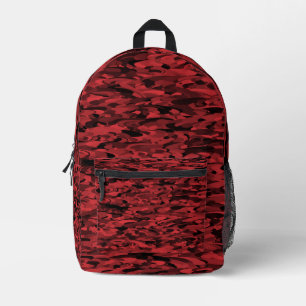 Abstraktes Muster Rot Schwarz Bedruckter Rucksack