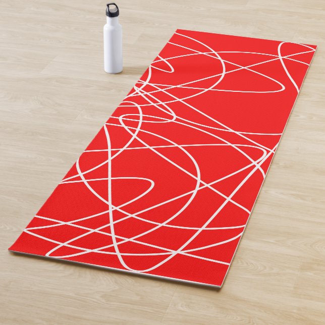 Abstraktes Muster - rot. Yogamatte (Beispiel)
