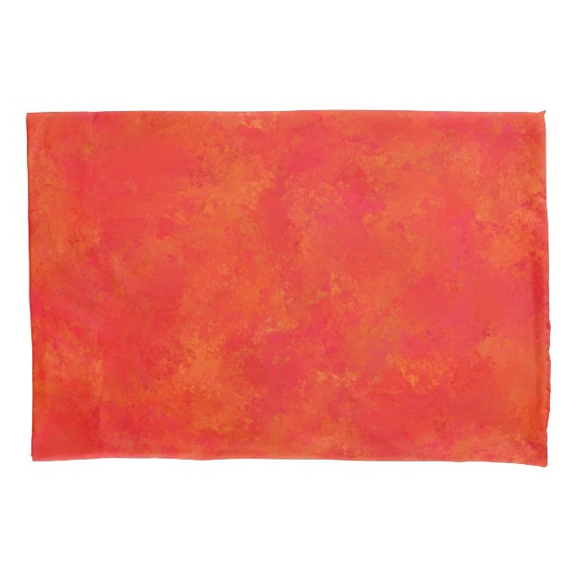 Abstraktes Muster, rotes Orange Kissenbezug (Vorderseite-Links)