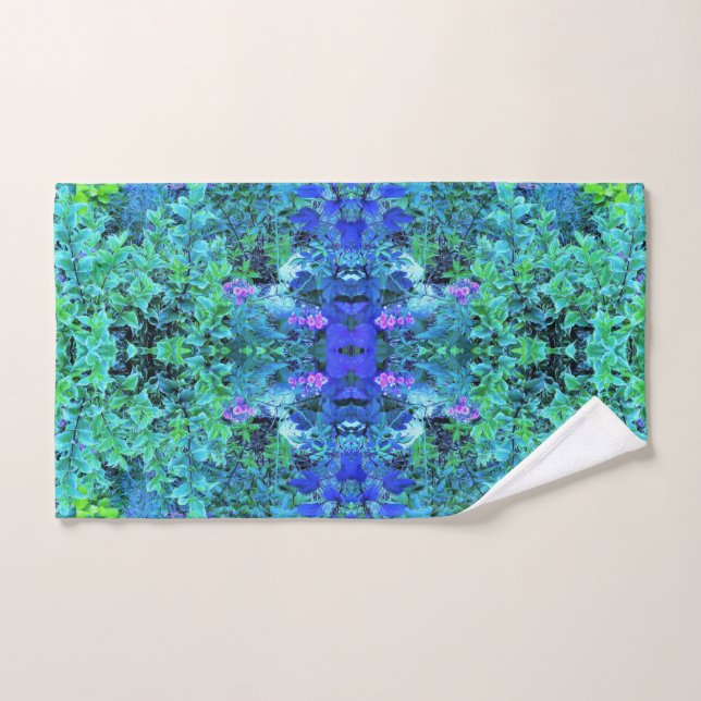 Abstraktes Muster und blaues Folienzmuster Handtuch (Handtuch)
