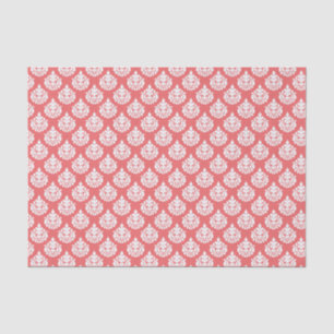 Abstraktes Musterteppichpapier mit roten Tropfen Seidenpapier