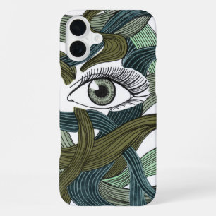 Abstraktes mystisches Auge Grafik iPhone 16 Plus H Hülle