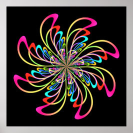 abstraktes Nadelrad Poster