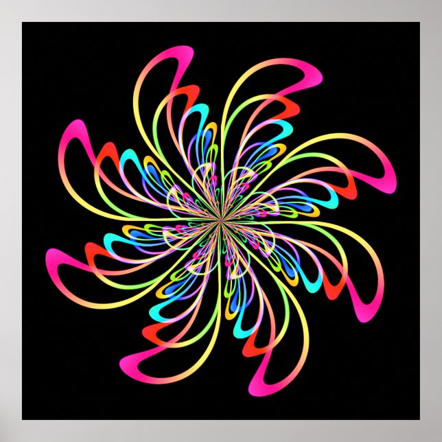 abstraktes Nadelrad Poster (Vorne)