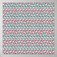 Abstraktes nahtloses 3D-Muster. Isometrisches Hint