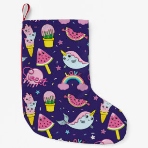 Abstraktes nahtloses Eis. Kreativität Kleiner Weihnachtsstrumpf