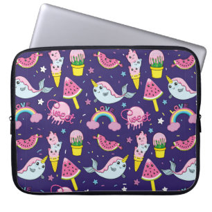 Abstraktes nahtloses Eis. Kreativität Laptopschutzhülle