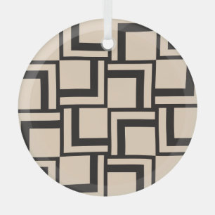Abstraktes nahtloses geometrisches Muster Ornament Aus Glas