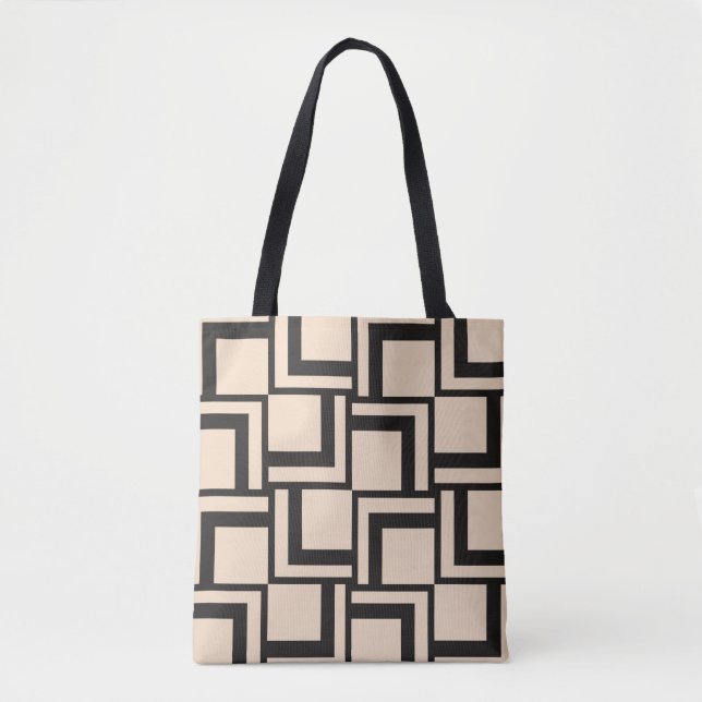 Abstraktes nahtloses geometrisches Muster Tasche (Vorderseite)