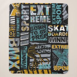 Abstraktes nahtloses Grunge-Muster. Urbaner Stilmo Sherpadecke