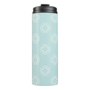 Abstraktes nahtloses Muster der Farbe Powder Blue Thermosbecher