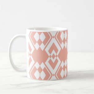 Abstraktes nahtloses Muster der Wachsblume in rosa Kaffeetasse