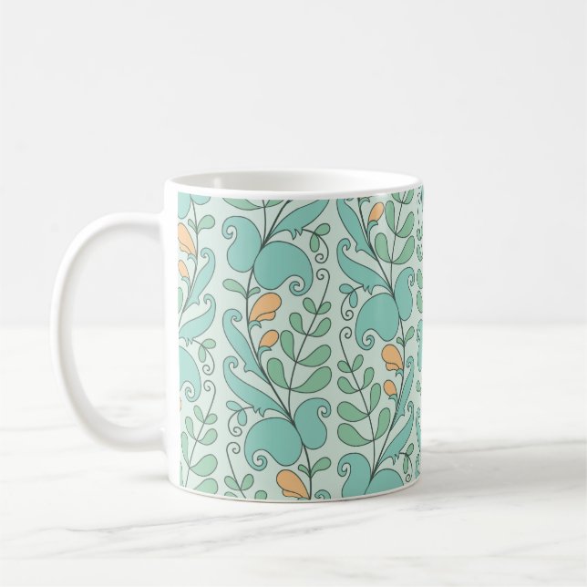 Abstraktes, nahtloses Muster Kaffeetasse (Links)