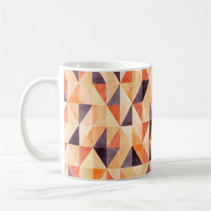 Abstraktes nahtloses Muster mit dreieckigem Mosaik Kaffeetasse
