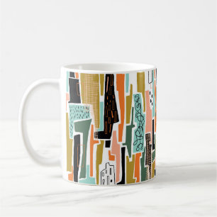 Abstraktes nahtloses Muster mit geometrischer Gest Kaffeetasse