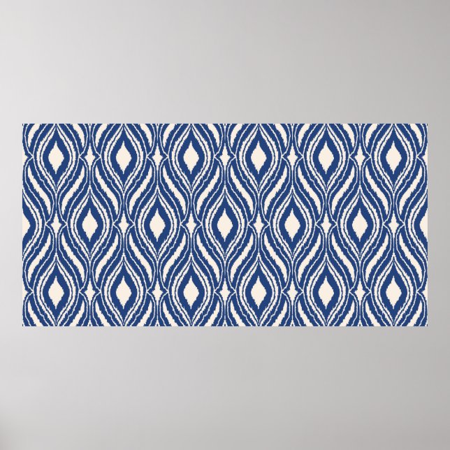 Abstraktes nahtloses Muster mit Scribble-Effekt. M Poster (Vorne)