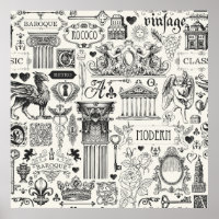 Abstraktes nahtloses Muster zum Thema Vintag