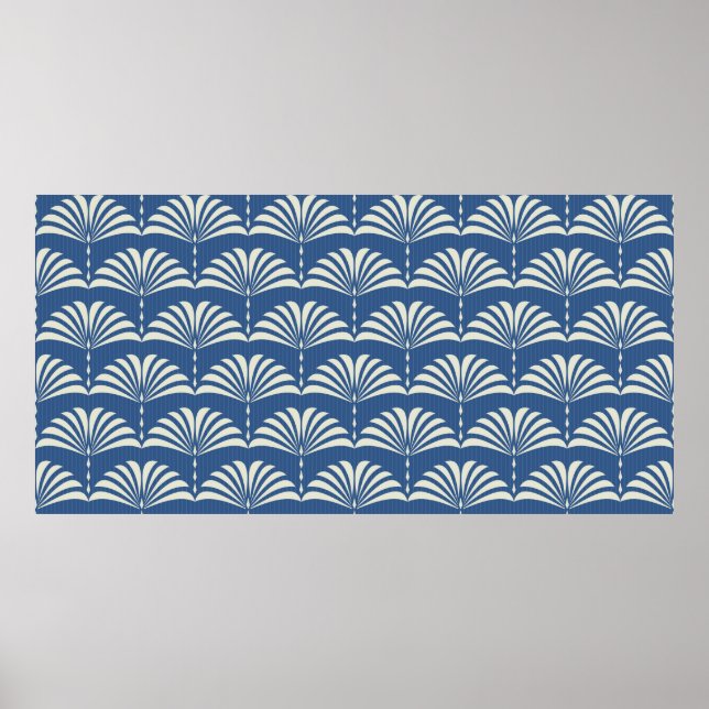 Abstraktes nahtloses orientalisches Blumenmuster A Poster (Vorne)