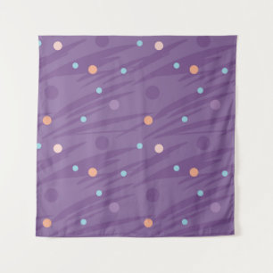 Abstraktes nahtloses violettes Muster mit Kreisen Wandteppich
