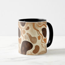 Abstraktes Naturmotiv-Tasse – Sanfte organische El